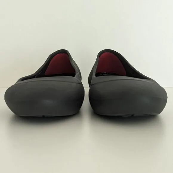 Crocs Lina Iconic Comfort Black Almond Toe Flats 10