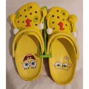crocs Spongebob SquarePants Classic  Banana Yellow Unisex Slip On Sz 12‎ &amp;13 M