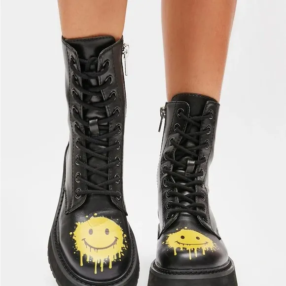 Current Mood New Attitude Combat Boots size 6 women’s