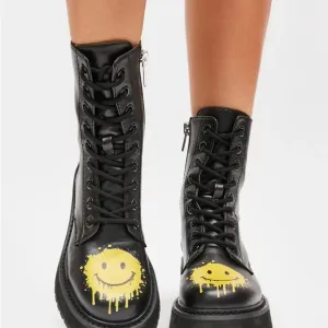 Current Mood New Attitude Combat Boots size 6 women’s