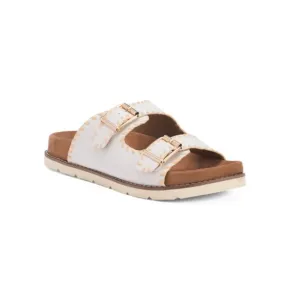 CUSHIONAIRE Cream Wyatt Braided Sandals