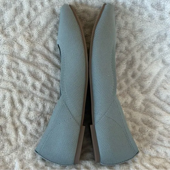 Cynthia Rowley Chelsea Flats Almond Toe Slip On Blueish Gray Knit size 8.5M NWOT