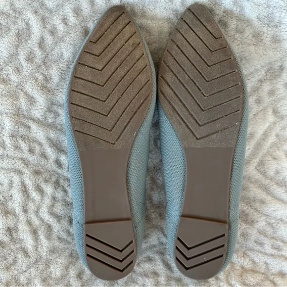 Cynthia Rowley Chelsea Flats Almond Toe Slip On Blueish Gray Knit size 8.5M NWOT