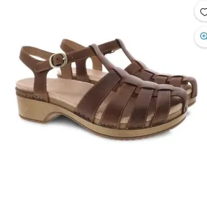 Dansko Brie Sandals Brown Leather Ankle Strap Size 41 Size 10.5-11