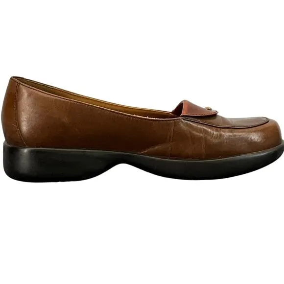 Dansko Desiree Brown Leather Slip On Comfort Clog Loafer Women 8 /38