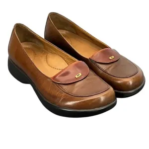 Dansko Desiree Brown Leather Slip On Comfort Clog Loafer Women 8 /38
