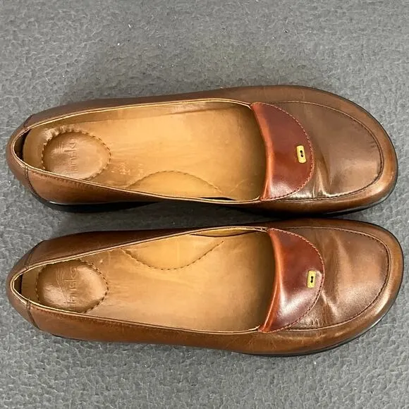 Dansko Desiree Brown Leather Slip On Comfort Clog Loafer Women 8 /38