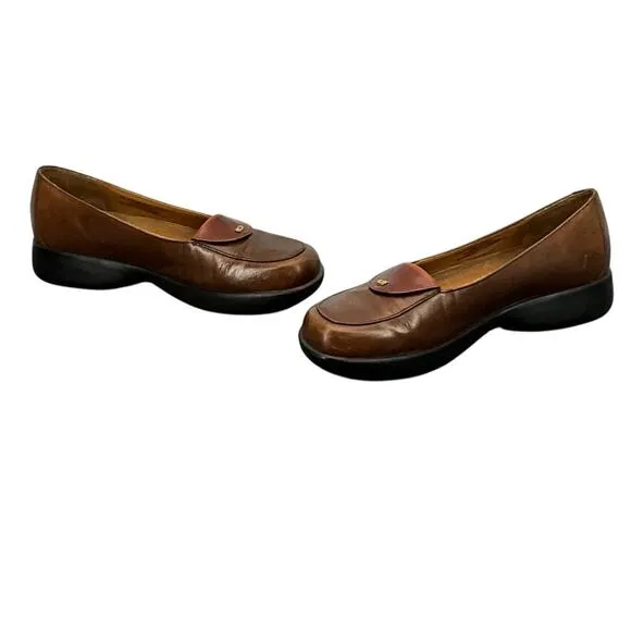 Dansko Desiree Brown Leather Slip On Comfort Clog Loafer Women 8 /38