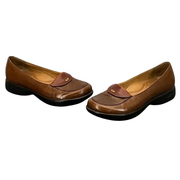 Dansko Desiree Brown Leather Slip On Comfort Clog Loafer Women 8 /38