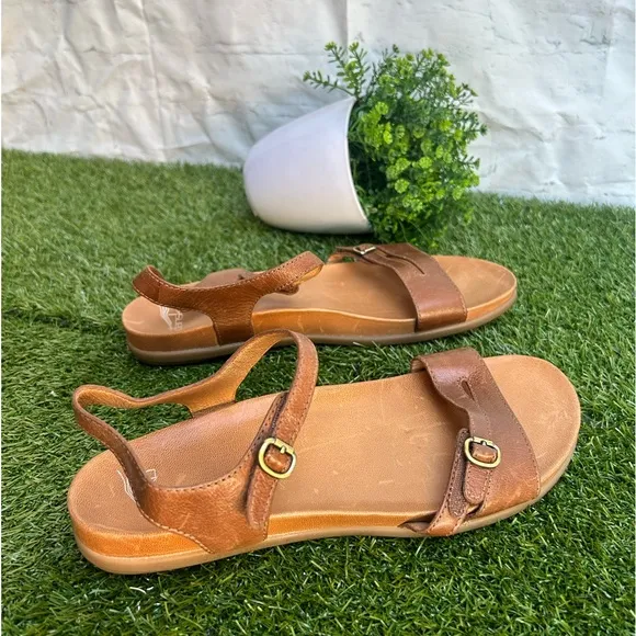 Dansko Janelle Sandal - Tan Glazed Kid Leather sandals Women size 41 US 10.5 new