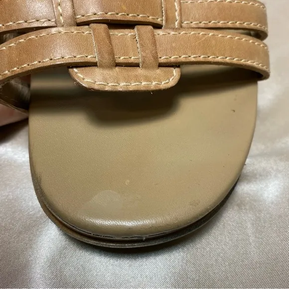 Dansko Marion Strappy  Clog  Slide Tan Leather Sandal Sz EU 41 US 10.5-11