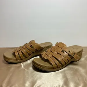 Dansko Marion Strappy  Clog  Slide Tan Leather Sandal Sz EU 41 US 10.5-11