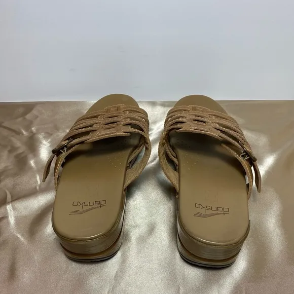 Dansko Marion Strappy  Clog  Slide Tan Leather Sandal Sz EU 41 US 10.5-11