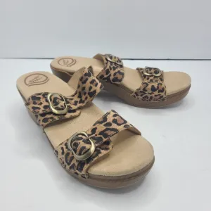 Dansko Sophie Slip On Sandals Leopard Suede Buckle Size EU‎ 40
