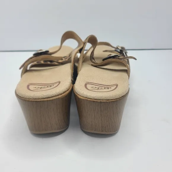 Dansko Sophie Slip On Sandals Leopard Suede Buckle Size EU‎ 40