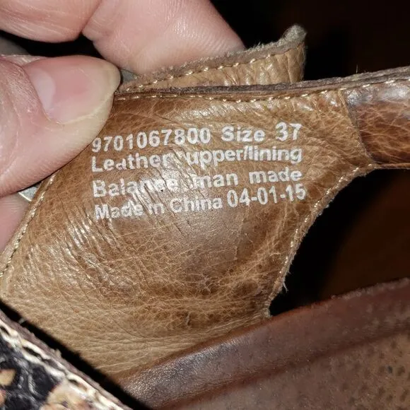 Dansko Snakeskin Print Leather sandals