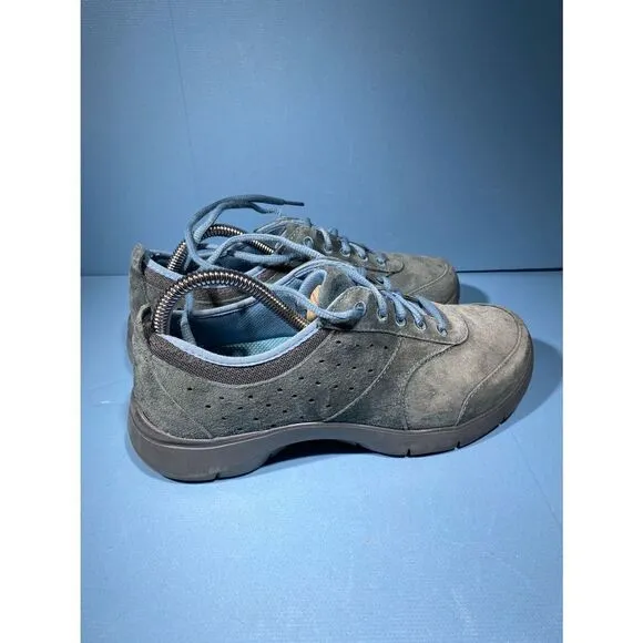 Dansko Womens Elaine Sneakers Shoes Blue 4406721005 Low Top Leather Lace Up 7.5
