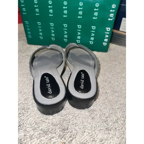 David Tate Thrill Women's Sandal Black Slip On Slide Brand New! Size 8.5 M