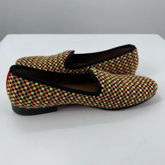 Del Toro Colorful Loafers Checkered Neon Womens 10