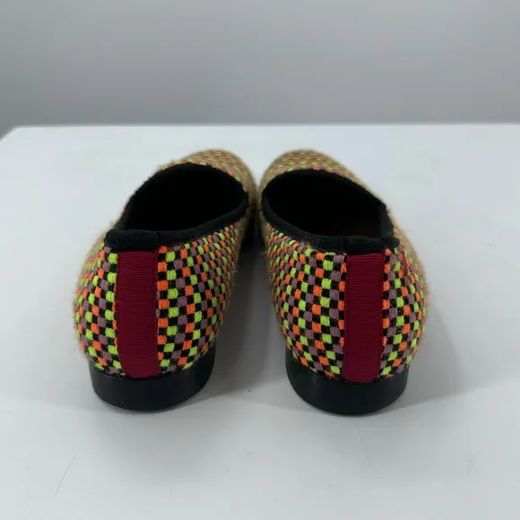 Del Toro Colorful Loafers Checkered Neon Womens 10
