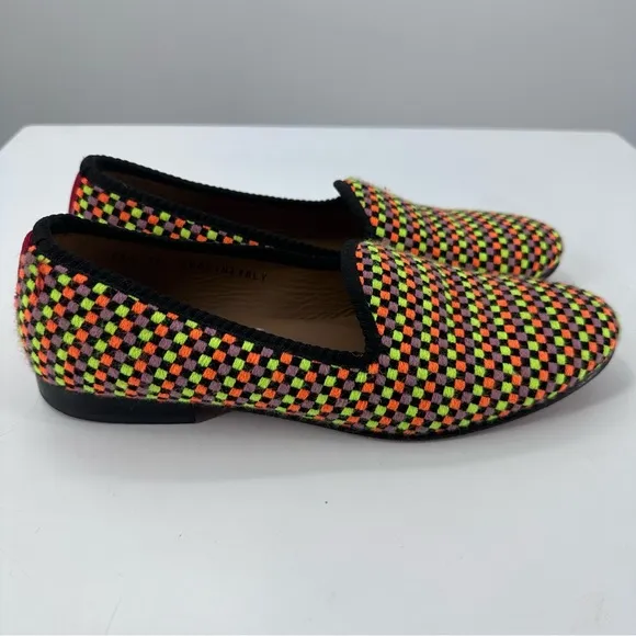 Del Toro Colorful Loafers Checkered Neon Womens 10