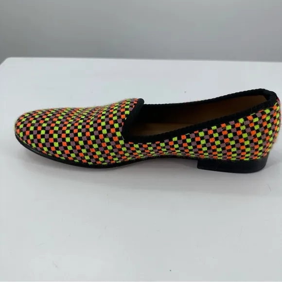 Del Toro Colorful Loafers Checkered Neon Womens 10