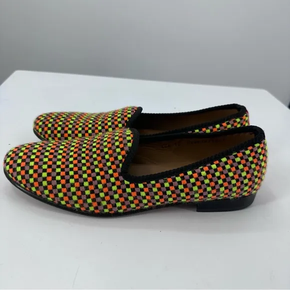 Del Toro Colorful Loafers Checkered Neon Womens 10
