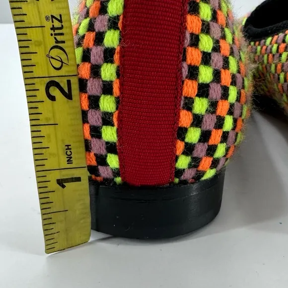 Del Toro Colorful Loafers Checkered Neon Womens 10