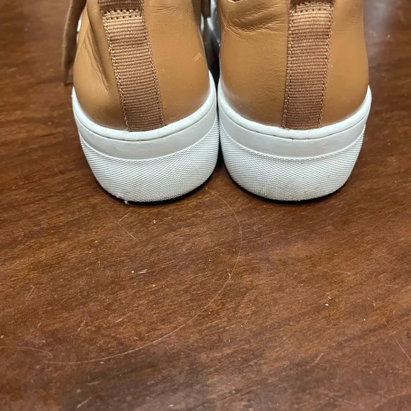 Deltan Camel Brown Chloe Leather Lace Up Platform