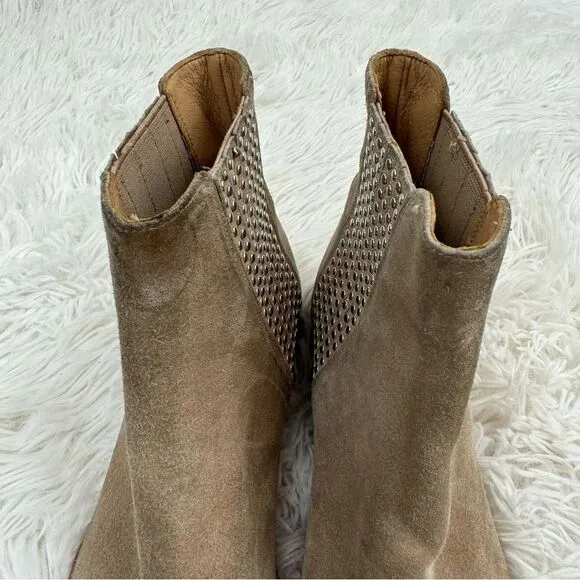 Diane Von Furstenberg Jena Studded Suede Ankle Chelsea Boots