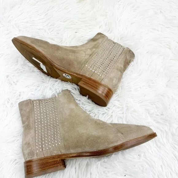 Diane Von Furstenberg Jena Studded Suede Ankle Chelsea Boots