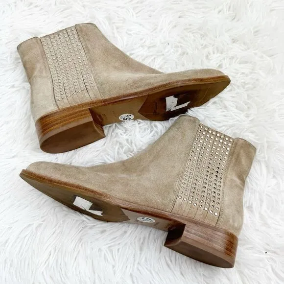 Diane Von Furstenberg Jena Studded Suede Ankle Chelsea Boots