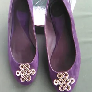 Diane Von Furstenberg Purple Suede Flats