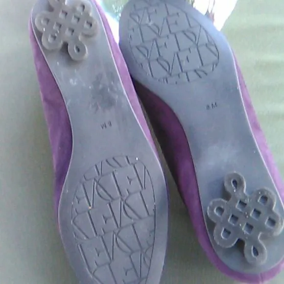 Diane Von Furstenberg Purple Suede Flats