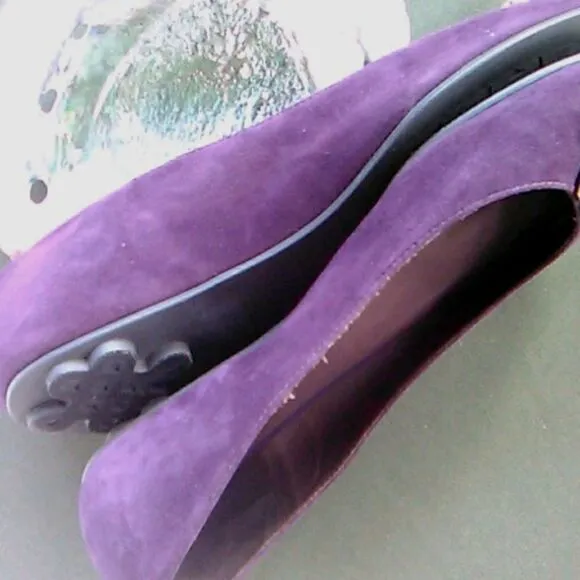 Diane Von Furstenberg Purple Suede Flats