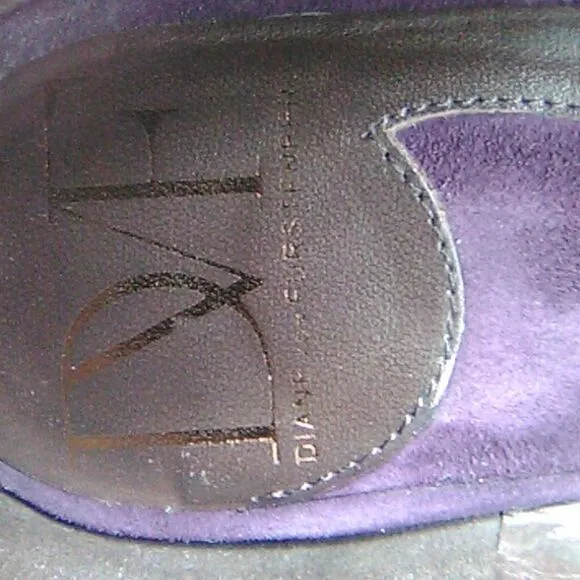 Diane Von Furstenberg Purple Suede Flats