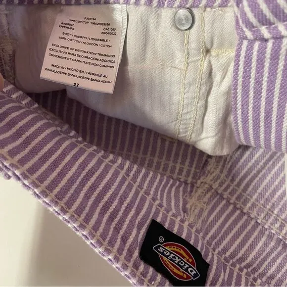 Dickies Light Purple Pin Stripe Denim Shorts