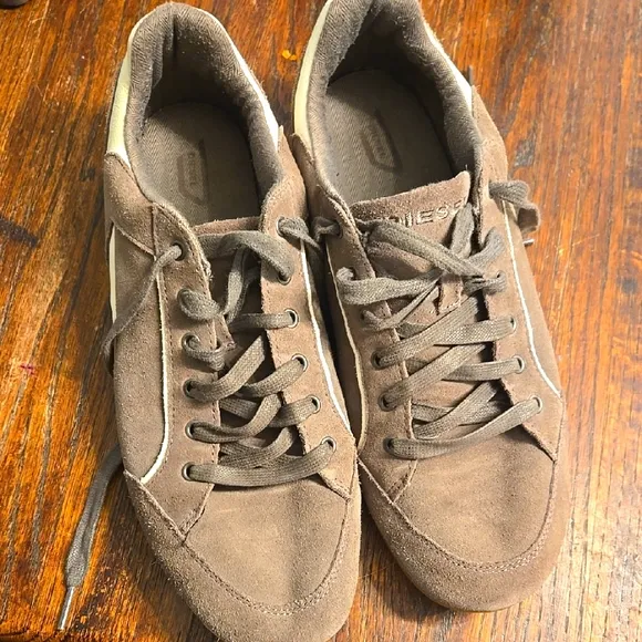 Diesel Brown Sneakers with Suede Finish and Low-Top Design vintage