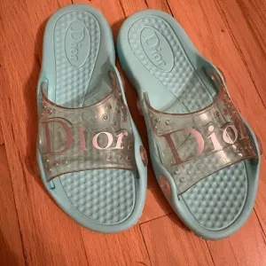 Dior Aqua Blue Slide Sandals