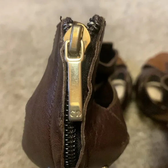 Dior Brown Gladiator Multi-Strap Sandals Sz 7.5