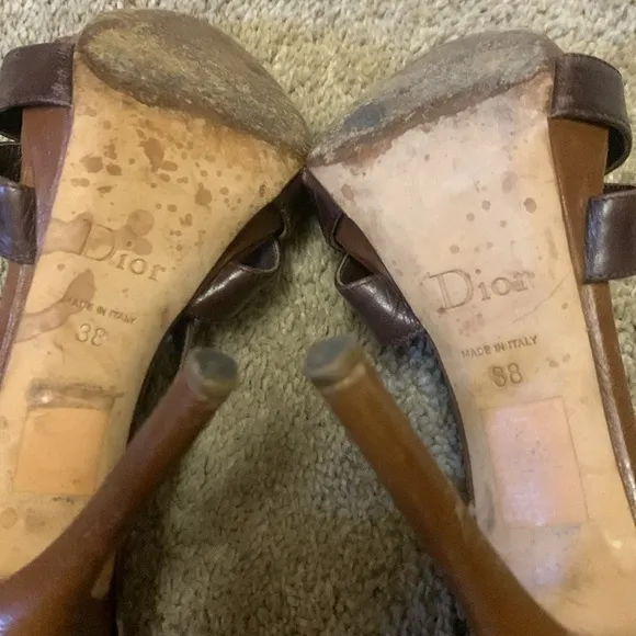 Dior Brown Gladiator Multi-Strap Sandals Sz 7.5