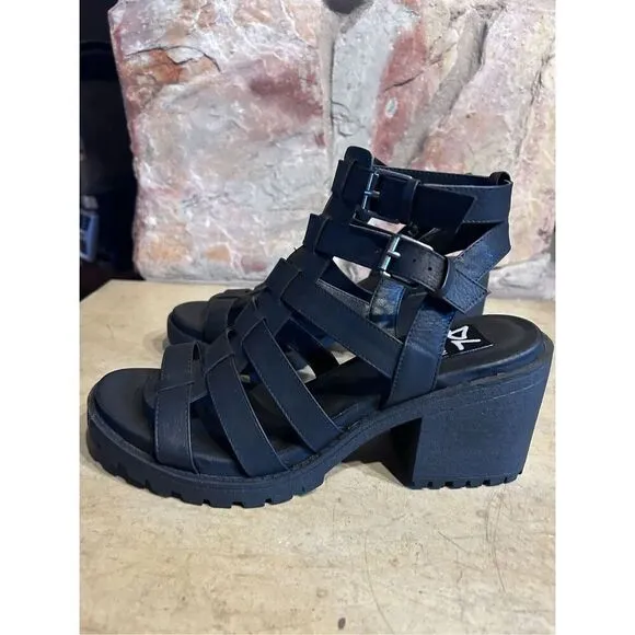Dirty Laundry Dual Strap Platform Wedge Sandals Shoes Women’s Size 8.5