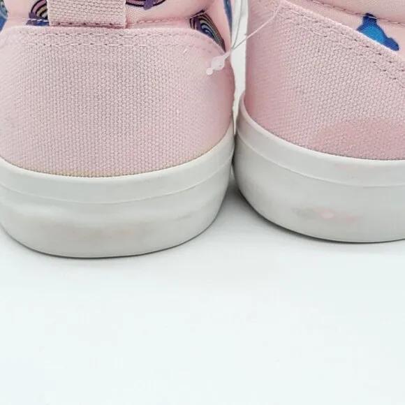 Disney Lilo &amp; Stitch Rainbows Womens Slip On Sneakers Size 10 Pink Flats