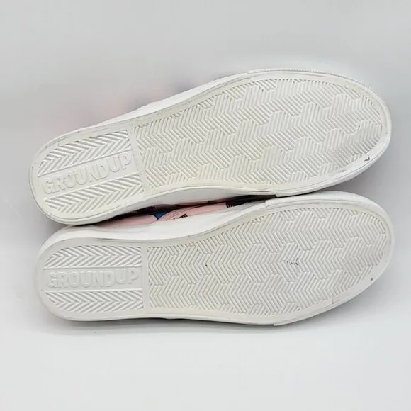 Disney Lilo &amp; Stitch Rainbows Womens Slip On Sneakers Size 10 Pink Flats