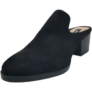 DKNY Times Leather Block Heel Mules Sandals Black