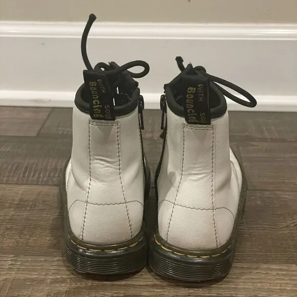 Doc Dr. Martens White Combat Boots Zavala J Youth Size 13