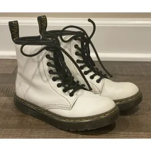 Doc Dr. Martens White Combat Boots Zavala J Youth Size 13