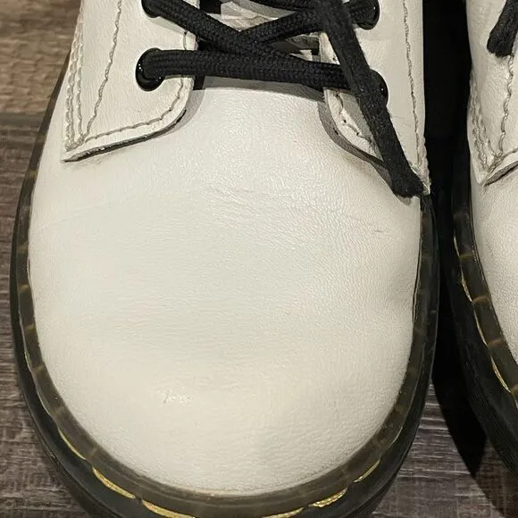 Doc Dr. Martens White Combat Boots Zavala J Youth Size 13
