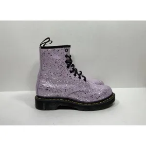 Doc Dr. Martens Combat Boots Womens Size 6 Metallic Splatter 30770 Goth Grunge