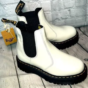 Doc Martens 2976 Quad White Chelsea Boots Mens Size 7 - NEW WITH TAGS 💯🔥
